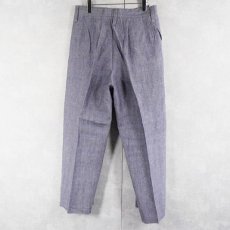 画像2: 50〜60's FRENCH MILITARY リネンセーラーパンツ "ワンウォッシュ" DEADSTOCK 【W33 L30】 (2)