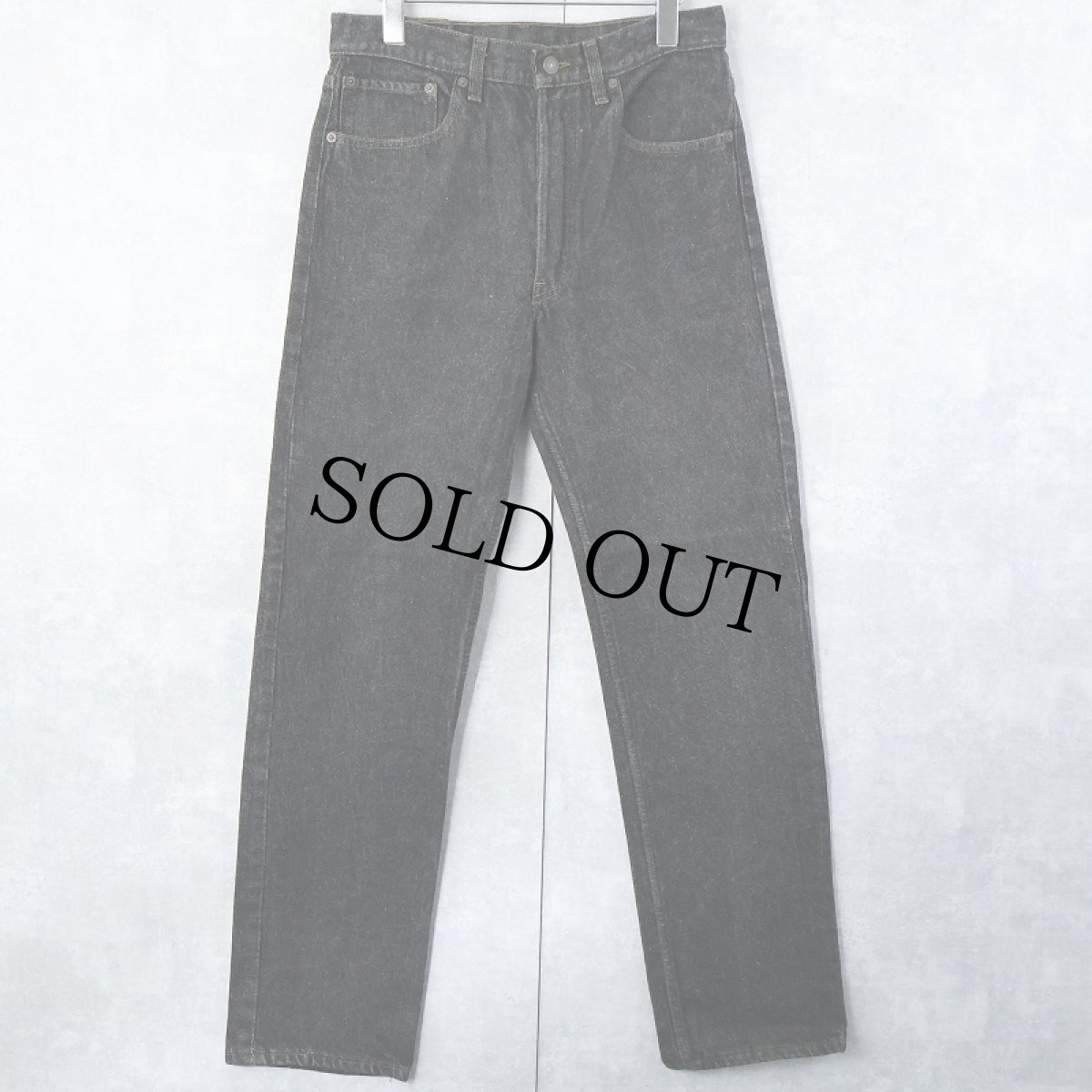 画像1: 90's Levi's 501 USA製 先染め ブラックデニムパンツ W31 (1)
