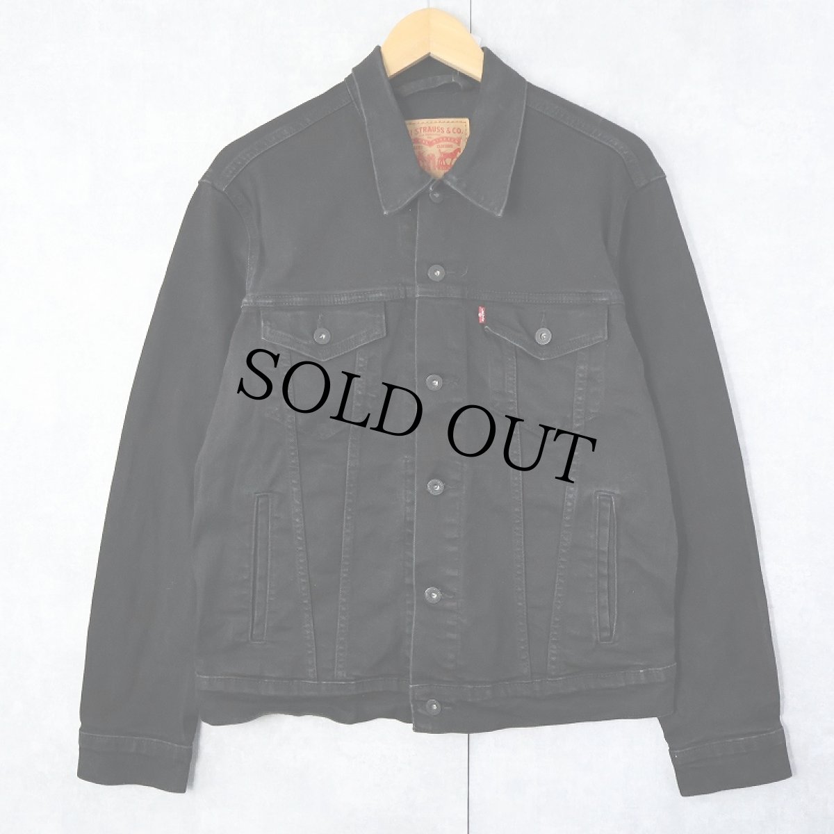 画像1: Levi's ブラックデニムジャケット M (1)