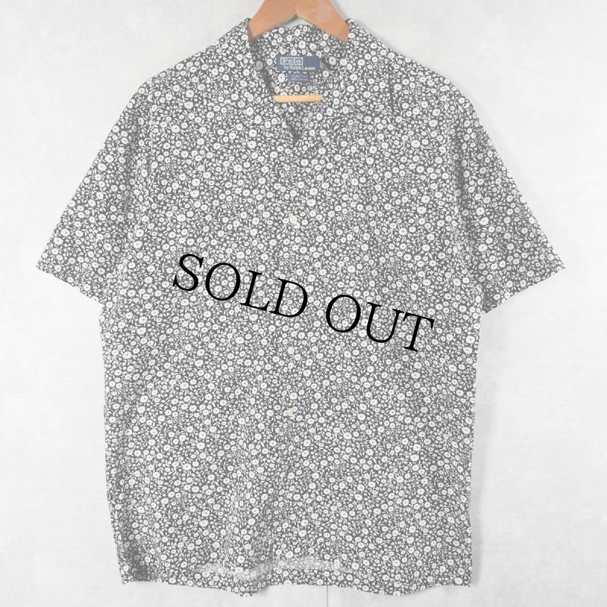 画像1: POLO Ralph Lauren "CLAYTON" 花柄 コットンオープンカラーシャツ M (1)