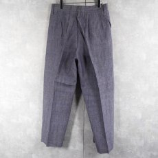 画像2: 50〜60's FRENCH MILITARY リネンセーラーパンツ "ワンウォッシュ" DEADSTOCK 【W34 L31】 (2)