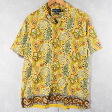 画像1: POLO Ralph Lauren "BOB CAMP" 3点留め ペイズリー柄 コットンボタンダウンシャツ M (1)
