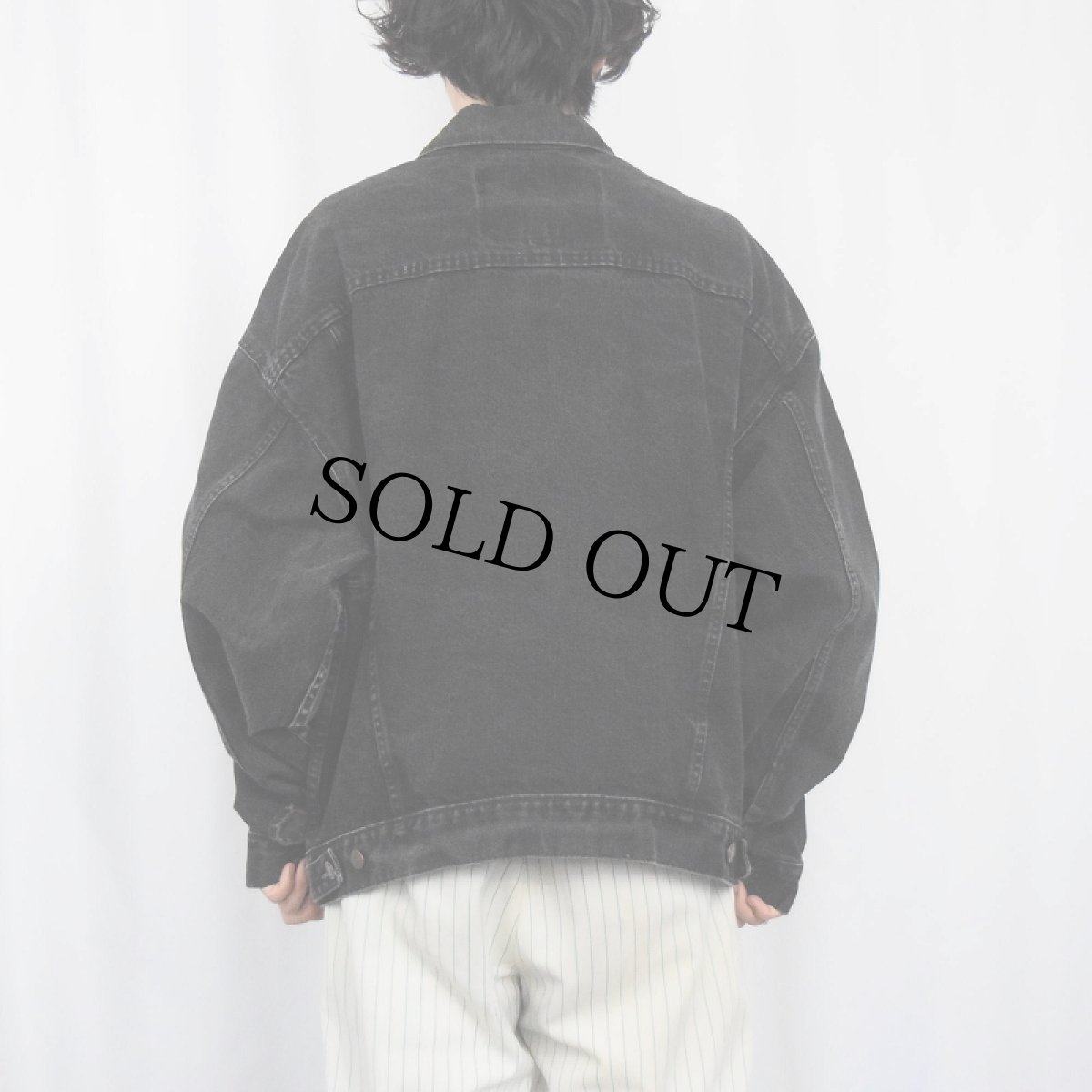 画像3: 90's Levi's 70598 USA製 4ポケ ブラックデニムジャケット XL (3)