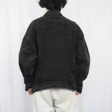 画像3: 90's Levi's 70598 USA製 4ポケ ブラックデニムジャケット XL (3)