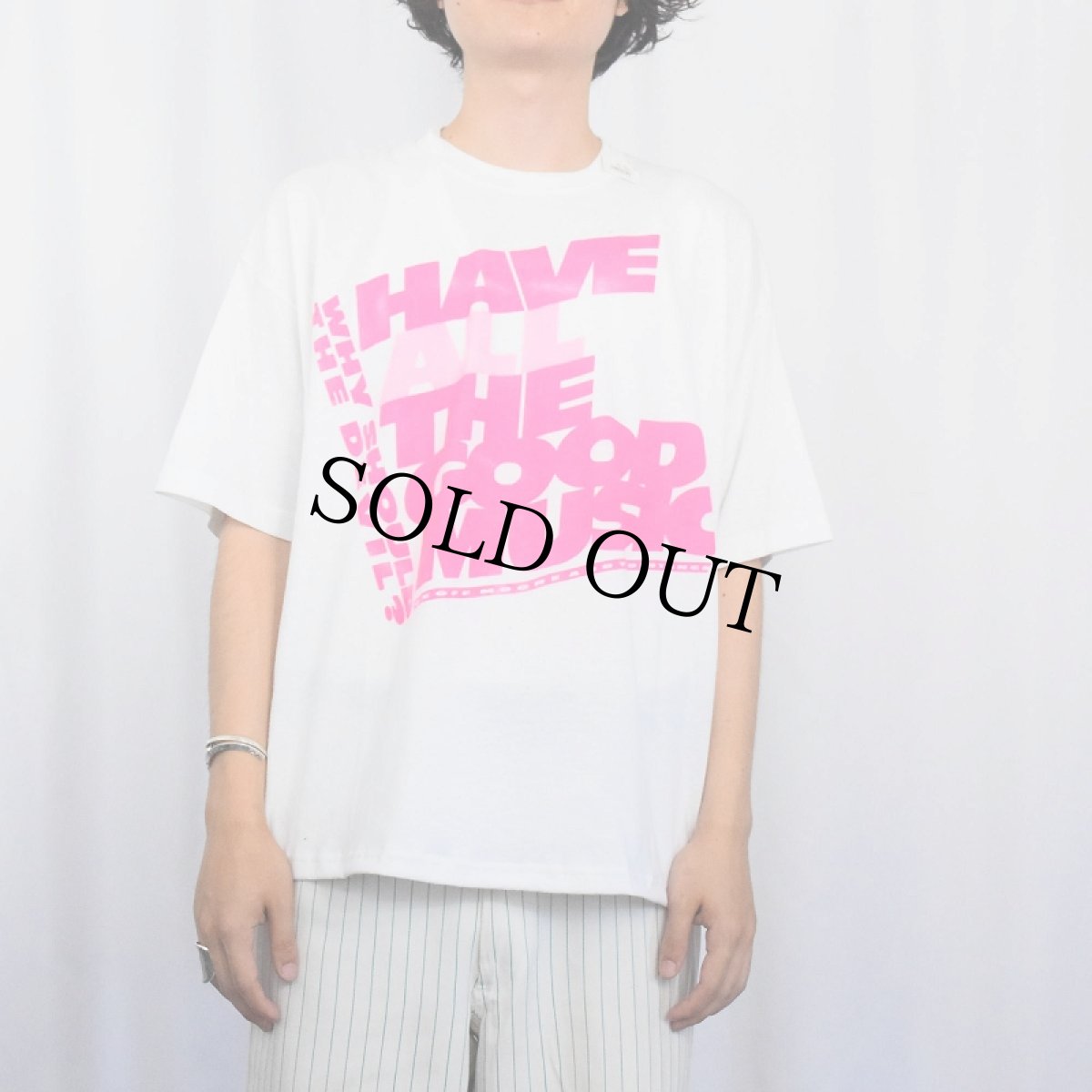 画像2: 【SALE】 90's USA製 "HAVE ALL THE GOOD MUSIC" プリントTシャツ (2)