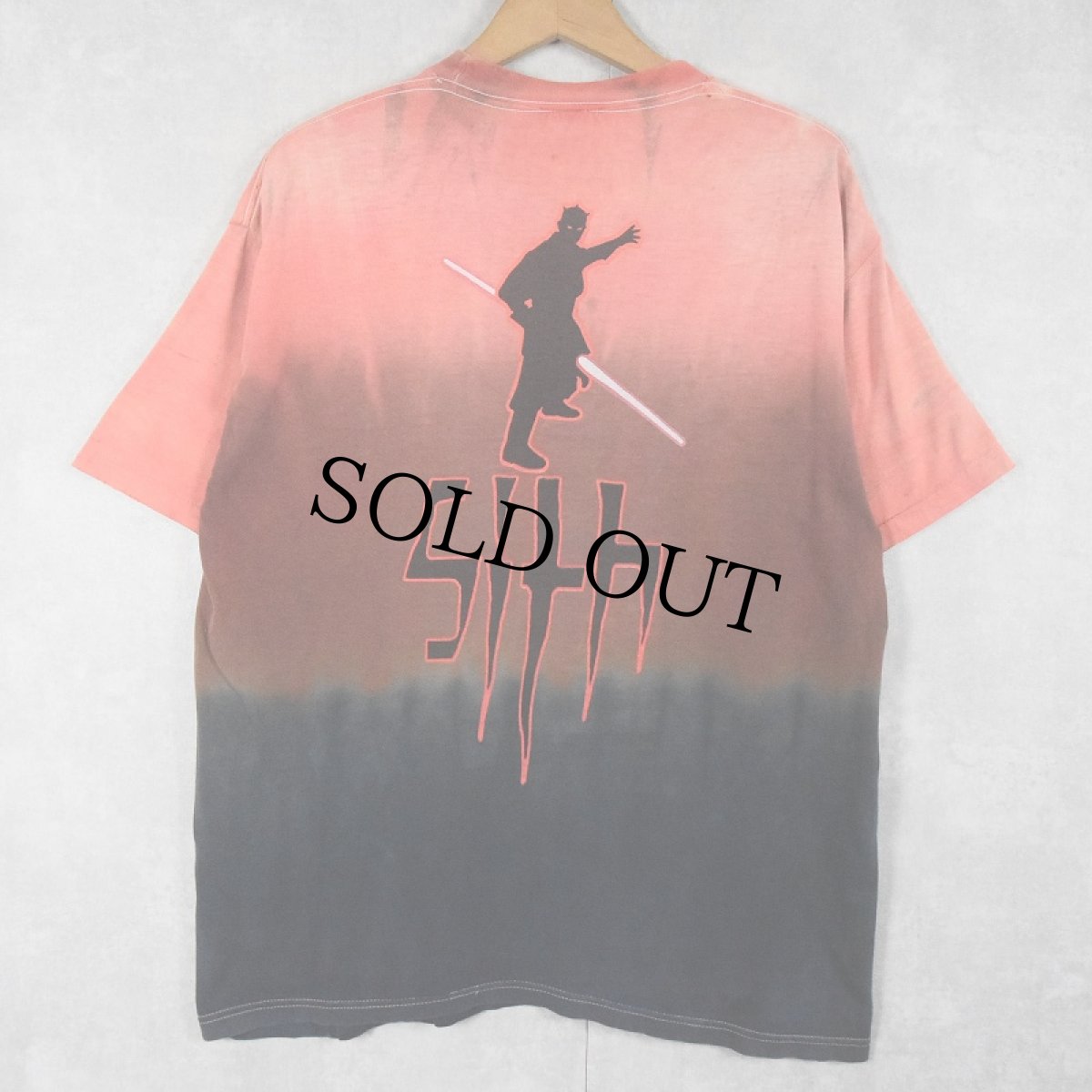 画像2: 90's STAR WARS EPISODE1 USA製 "DARTH MAUL" 映画プリントTシャツ L (2)