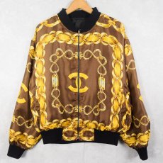 画像1: ブート CHANEL スカーフ柄 シルクブルゾン (1)