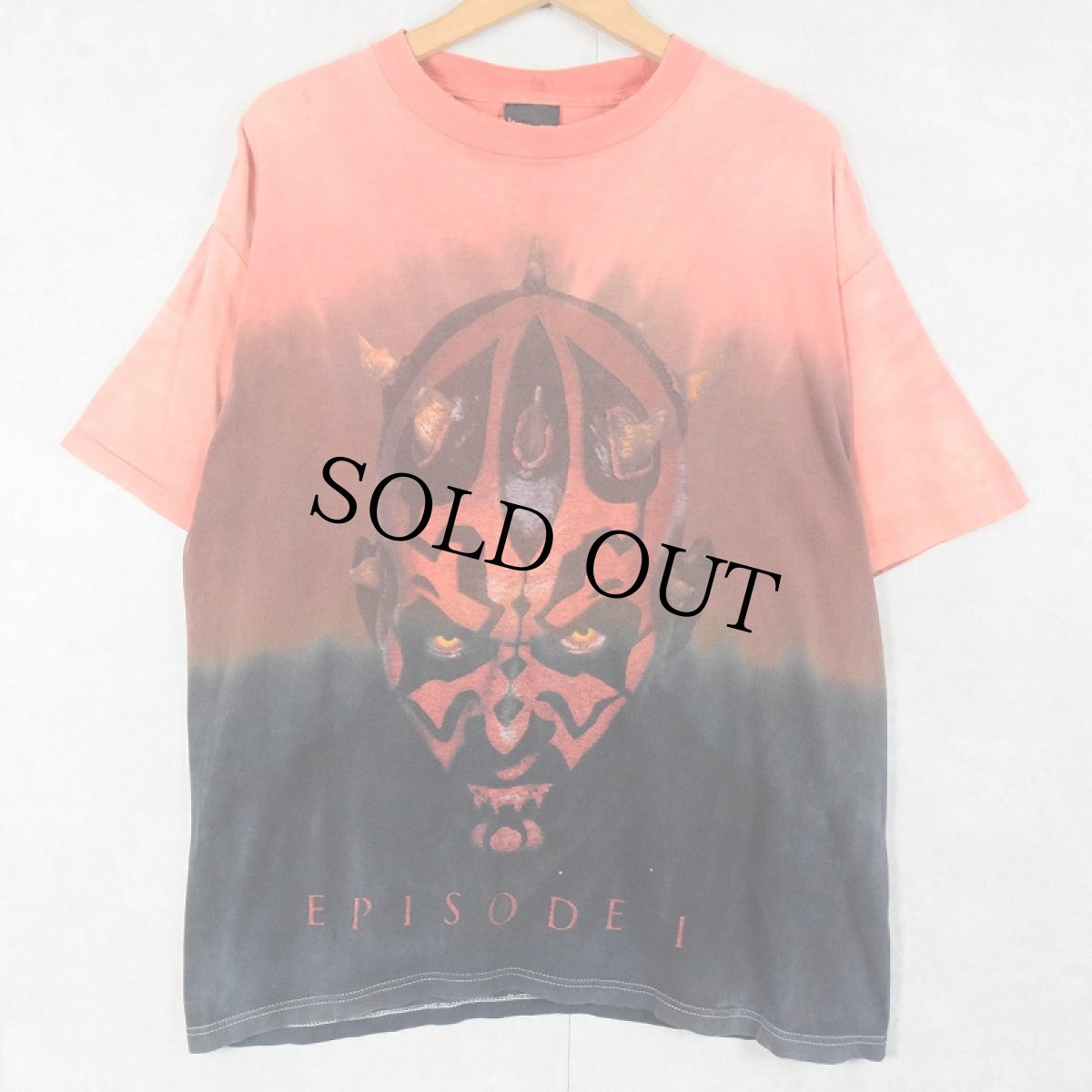 画像1: 90's STAR WARS EPISODE1 USA製 "DARTH MAUL" 映画プリントTシャツ L (1)