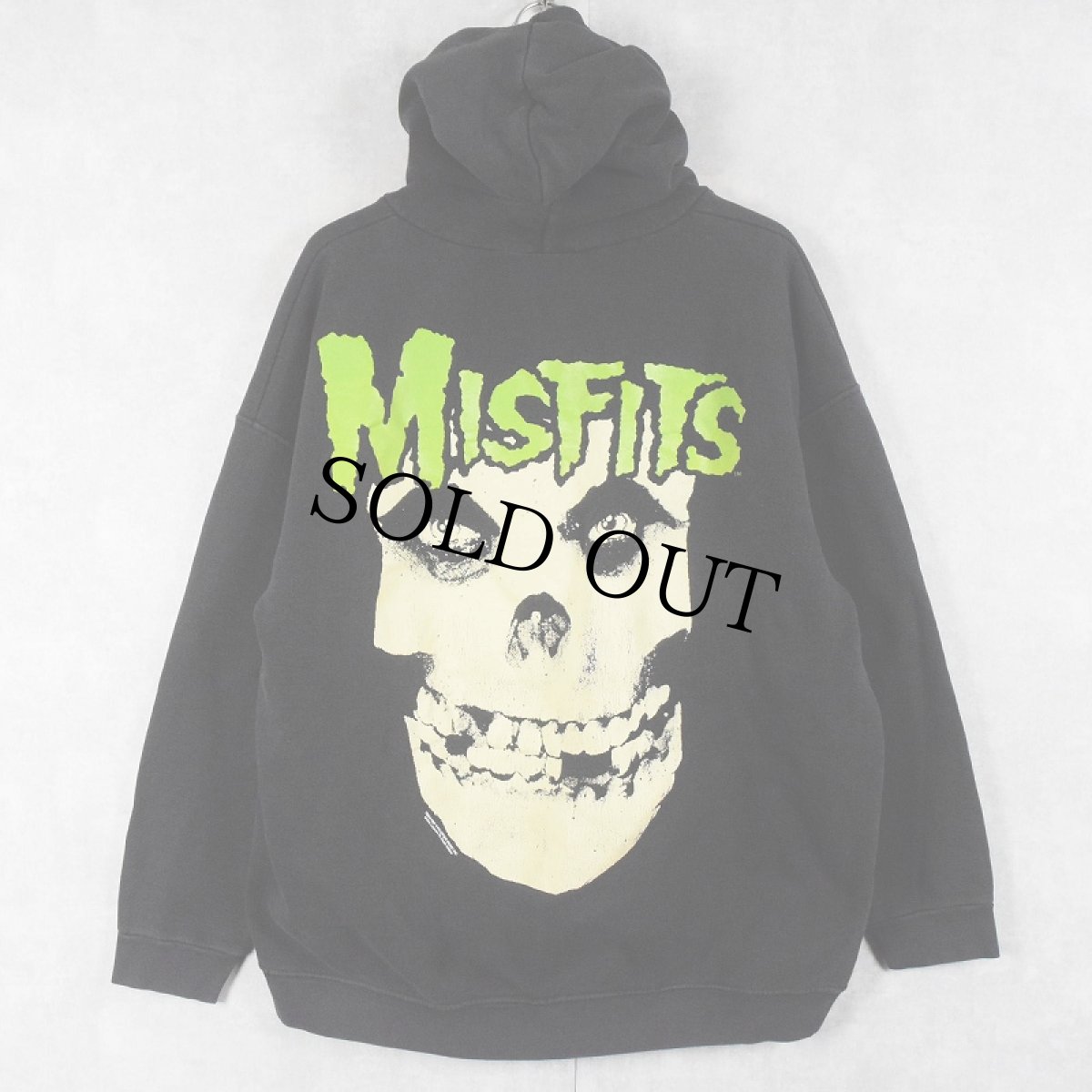 画像1: 90's MISFITS ハードコア パンクバンド スウェットフーディー BLACK XL (1)