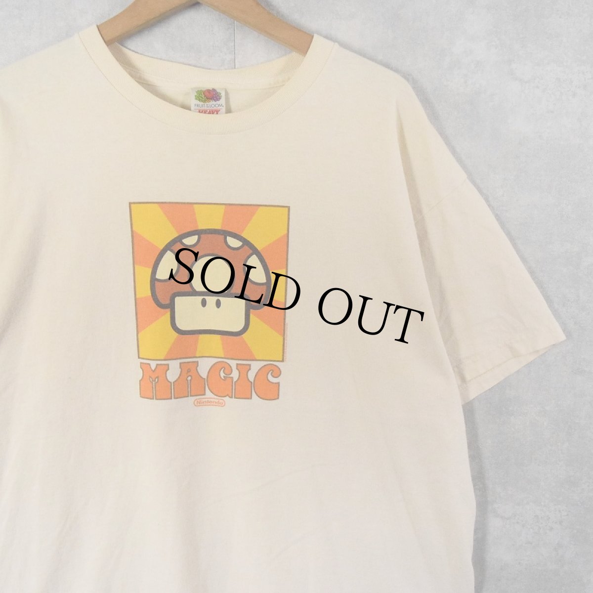 画像1: 【SALE】 2000's Nintendo SUPER MARIO "MAGIC" スーパーキノコプリントTシャツ XL (1)
