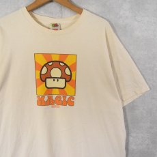 画像1: 2000's Nintendo SUPER MARIO "MAGIC" スーパーキノコプリントTシャツ XL (1)