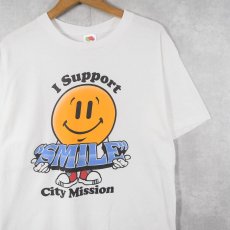 画像1: "SMILE" スマイルプリントTシャツ L (1)
