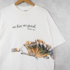 画像1: 90's USA製 "so far, so good." 魚プリントTシャツ XL (1)