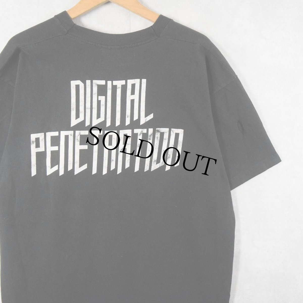 画像2: 90's USA製 "FUCKIN' HEAVY" スカルプリントTシャツ BLACK XL (2)