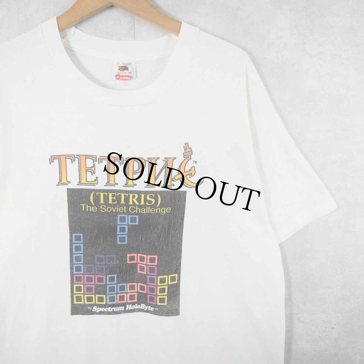 画像1: 90's Tetris USA製 "The Soviet Challenge" コンピューターゲームプリントTシャツ L (1)