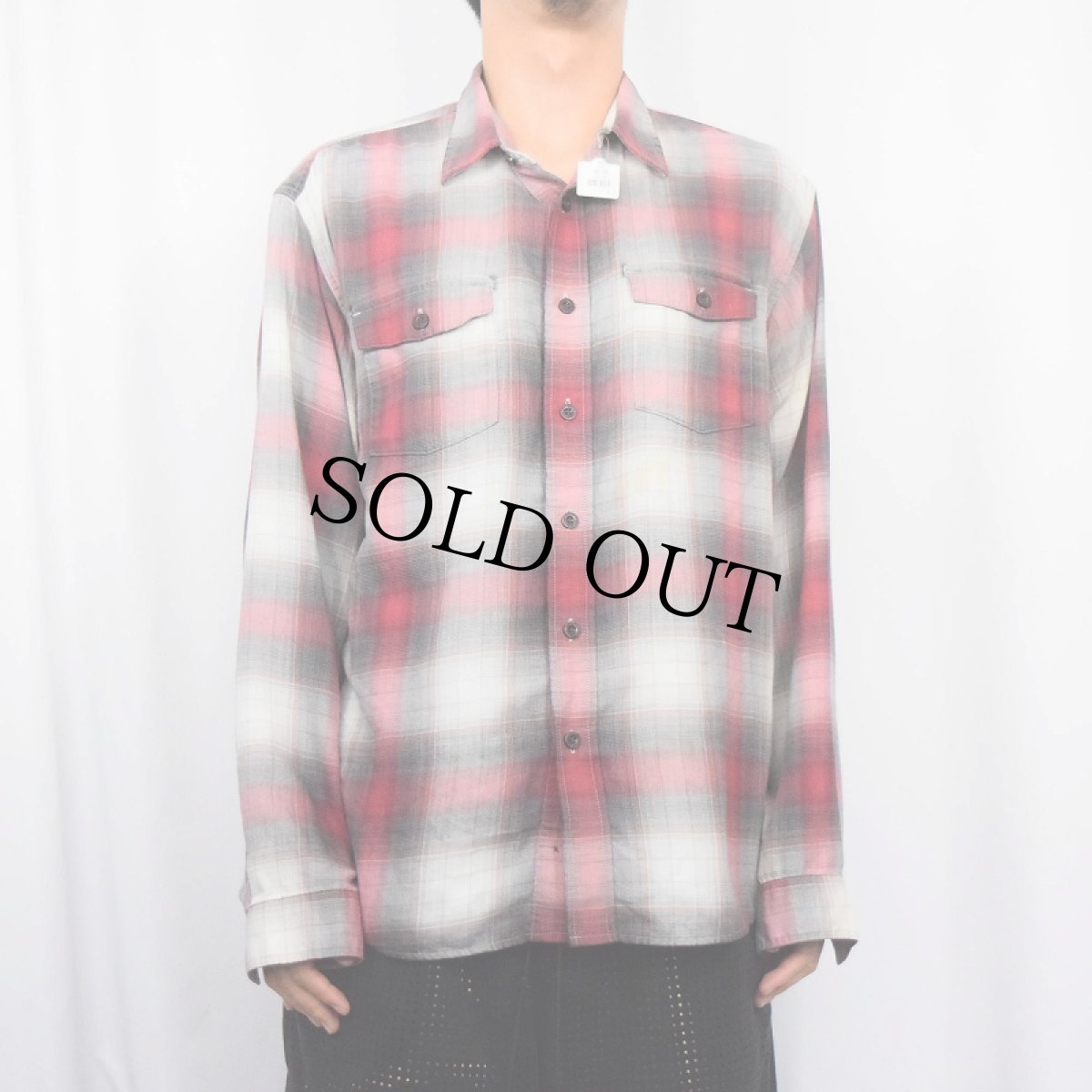 画像2: 2013AW Patagonia "ORGANIC COTTON" オンブレーチェック柄 コットン×ポリエステルシャツ M (2)