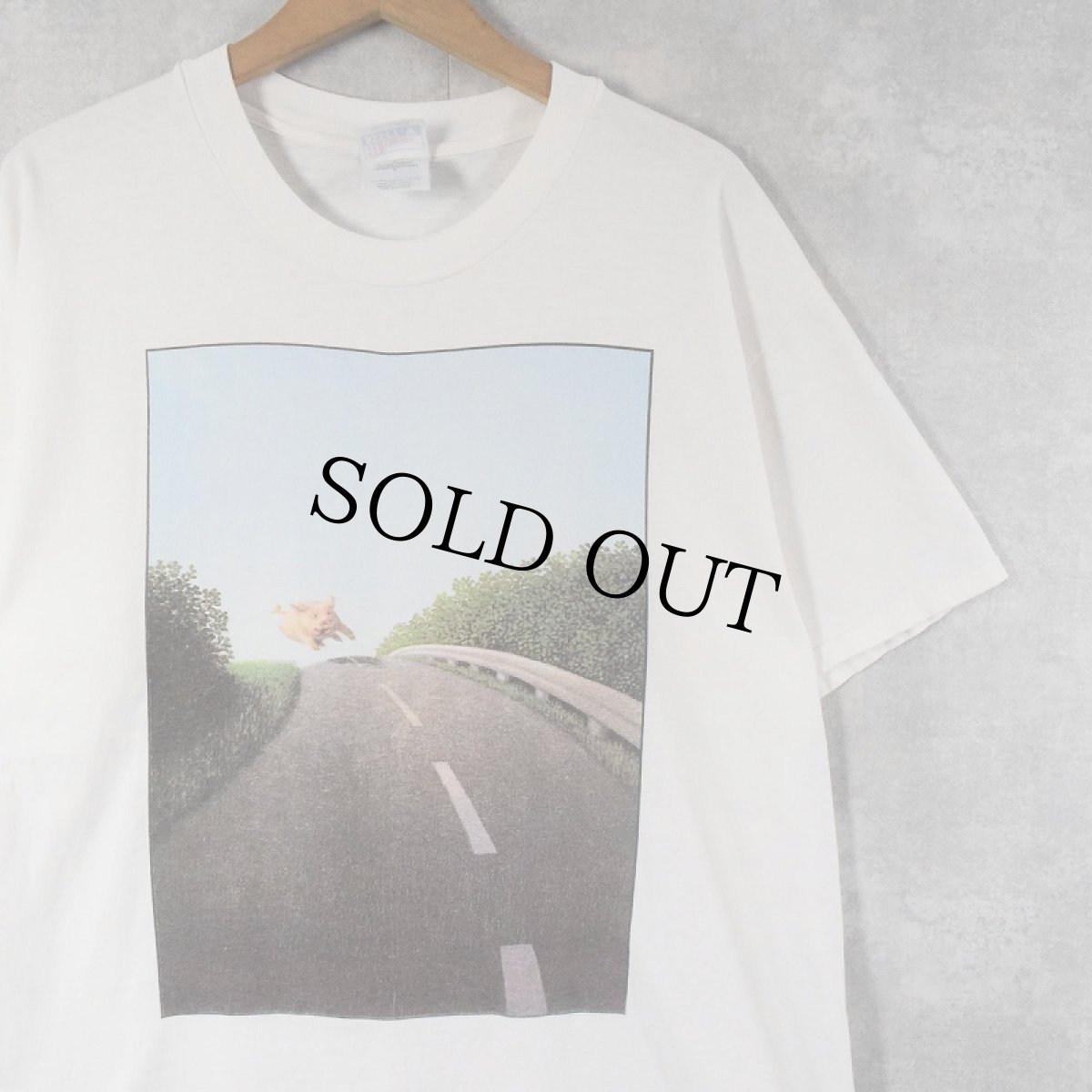 画像1: 90〜2000's "PIG" イラストプリントTシャツ L (1)
