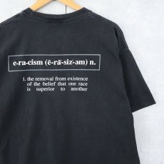 画像2: 90's ERACISM 反人種差別 プリントTシャツ BLACK XL (2)