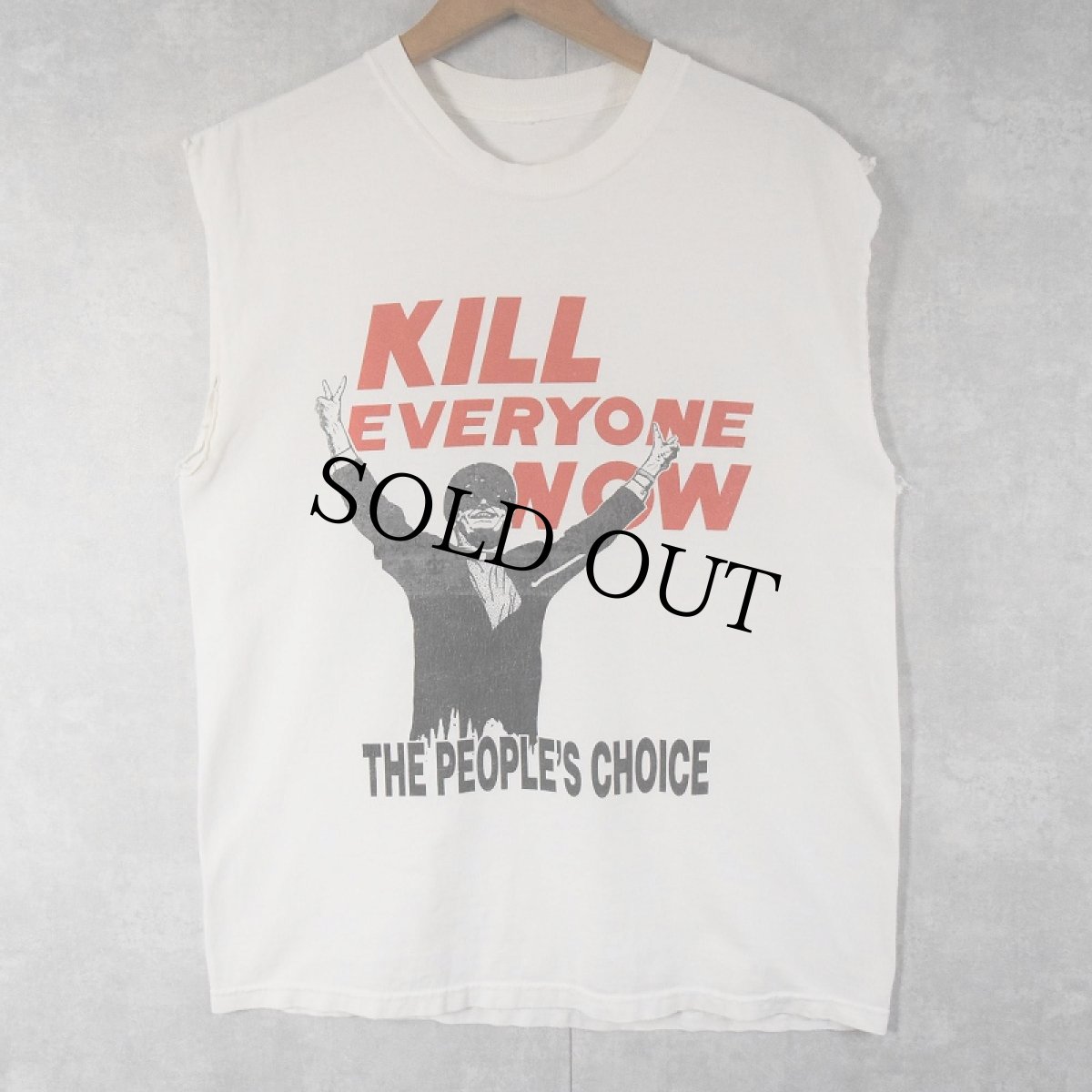 画像1: 90's〜 Nomeansno "KIll Everyone Now" カットオフスリーブ ロックバンドTシャツ (1)