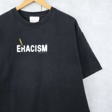 画像1: 90's ERACISM 反人種差別 プリントTシャツ BLACK XL (1)
