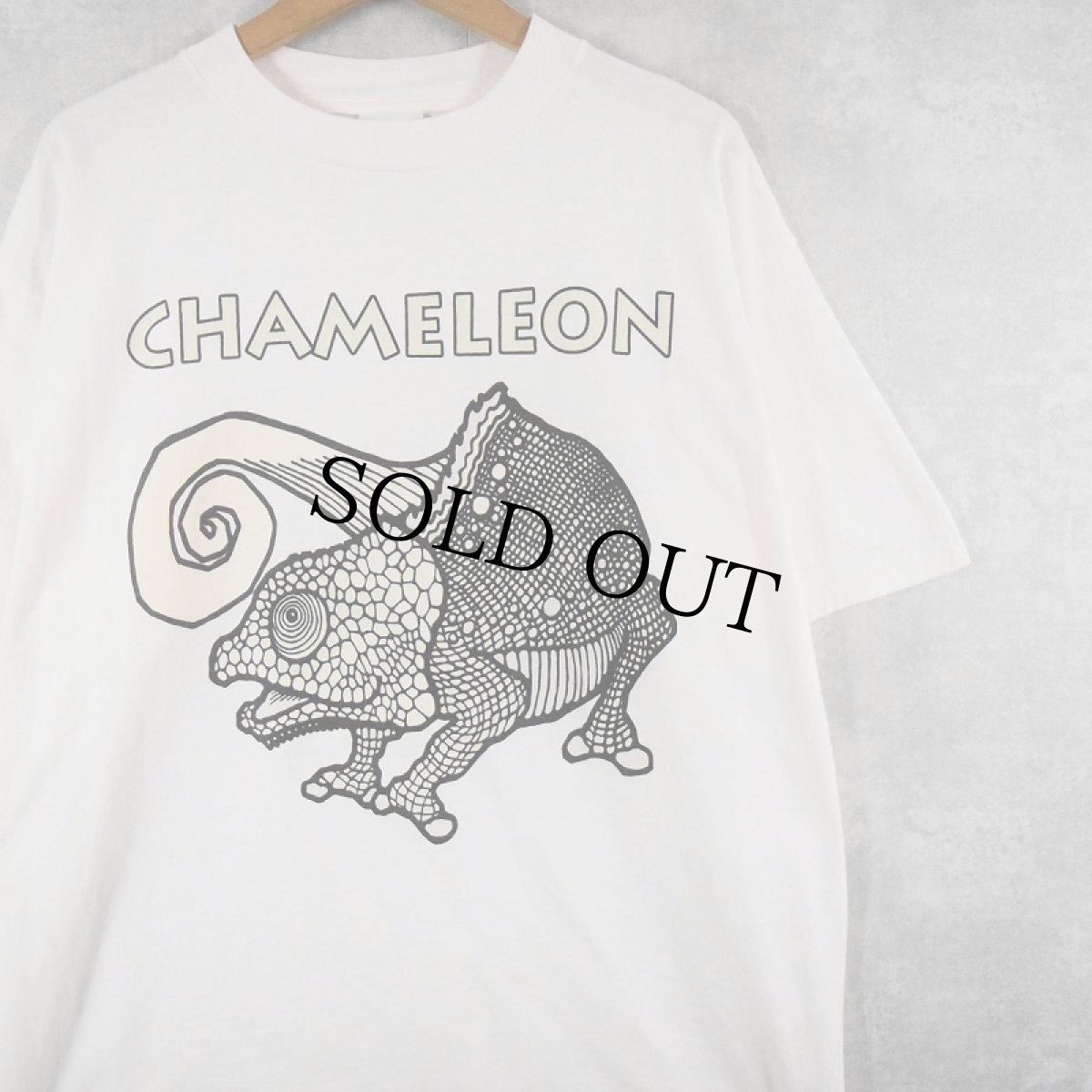 画像1: "CHAMELEON" イラストプリントTシャツ XL (1)