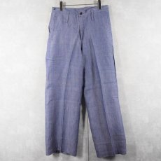 画像1: 50〜60's FRENCH MILITARY リネンセーラーパンツ DEADSTOCK 【W32 L31】 (1)