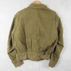 画像2: 50's〜 BRITISH ARMY グリーンデニム BATTLEDRESS JACKET  (2)