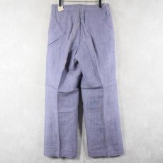 画像2: 50〜60's FRENCH MILITARY リネンセーラーパンツ DEADSTOCK 【W32 L31】 (2)