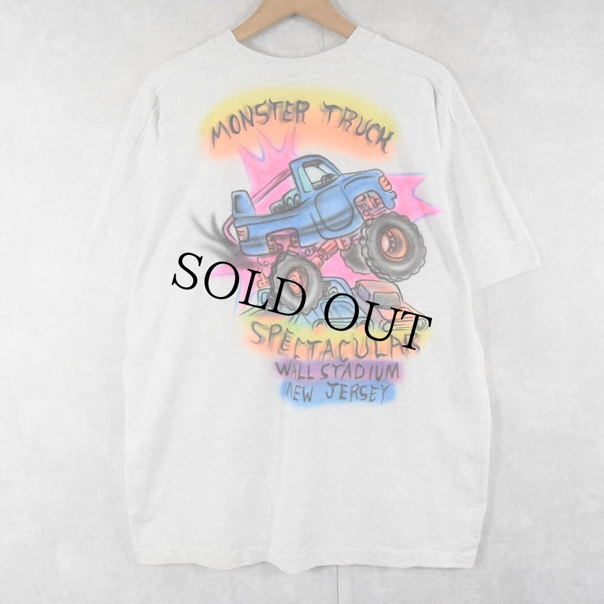 画像2: 90's USA製 "MONSTER TRUCK" エアブラシ プリントTシャツ XL (2)