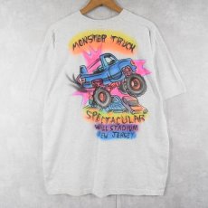 画像2: 90's USA製 "MONSTER TRUCK" エアブラシ プリントTシャツ XL (2)