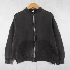 画像1: 50's SPORTSWEAR セパポケ フルジップスウェット BLACK L (1)