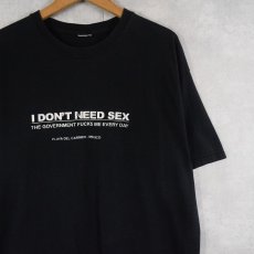 画像1: "I DON'T NEED SEX" ジョークプリント エロTシャツ BLACK  (1)