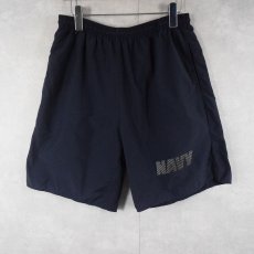画像1: U.S.NAVY トレーニングショーツ NAVY LARGE (1)