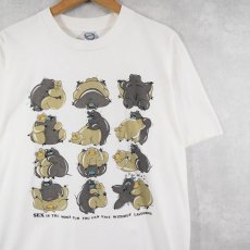 画像1: 90's NO PROBLEM 四十八手 ブタプリント エロTシャツ  (1)