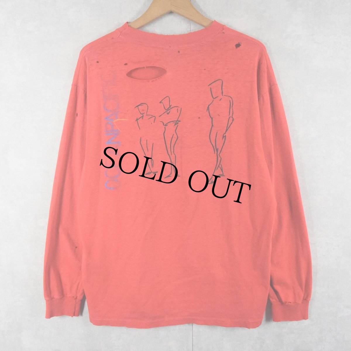 画像2: 80's Ocean Pacific USA製 イラストプリントロンT L (2)