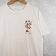 画像2: PVERTO VALLARTA Maxico "NO GLOBE NO LOVE" シュールイラスト エロプリントTシャツ ONESIZE  (2)