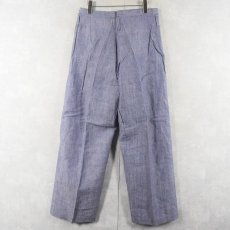 画像2: 50〜60's FRENCH MILITARY リネンセーラーパンツ "ワンウォッシュ" DEADSTOCK 【W31 L30】 (2)
