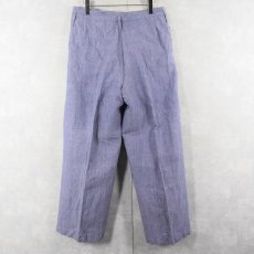 画像2: 50〜60's FRENCH MILITARY リネンセーラーパンツ "ワンウォッシュ" DEADSTOCK 【W32 L28】 (2)