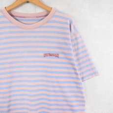 画像1: 90's Levi's "LEVI STRAUSS&CO" ボーダー柄 ロゴ刺繍Tシャツ  (1)