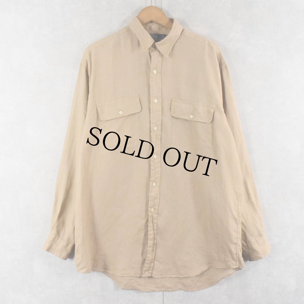 画像1: POLO Ralph Lauren "WHITFIELD" リネンシャツ M (1)