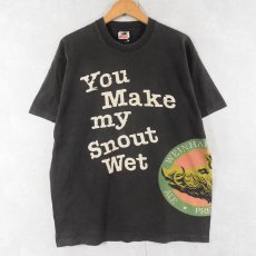 画像1: 90's Weinhard's USA製 "You Make my Snout Wet" ビールメーカー プリントTシャツ XL (1)