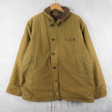 画像1: 40's U.S.NAVY N-1 デッキジャケット SIZE 48 (1)