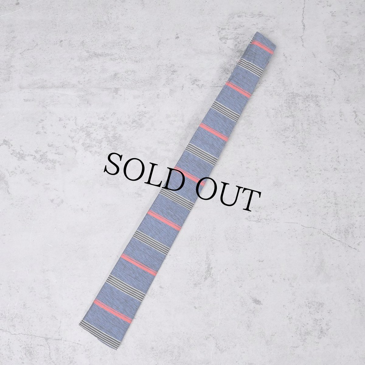 画像1: ボーダー柄 シルク×コットンネクタイ (1)