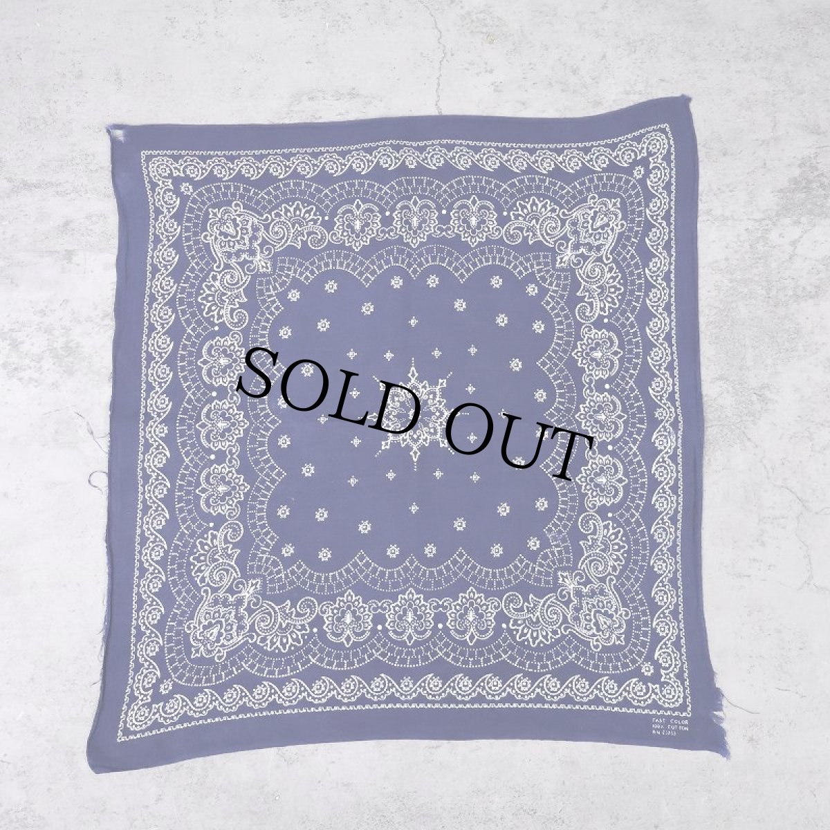 画像2: 60's FAST COLOR 総柄 バンダナ NAVY (2)