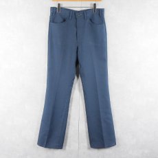 画像1: 70's Levi's 517 "STA-PREST" PANTS NAVY W32 (1)