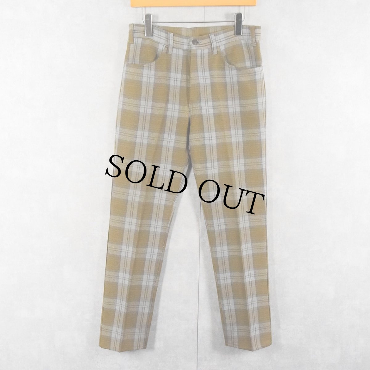 画像1: 70's Levi's "STA-PREST" チェック柄 PANTS W31 (1)