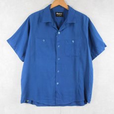 画像2: 50〜60's King Louie "TEN STRIKE" フロッキープリント レーヨンボーリングシャツ L (2)