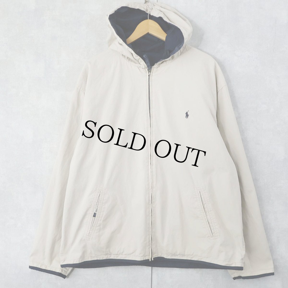 画像2: POLO Ralph Lauren リバーシブル コットンパーカー XL (2)