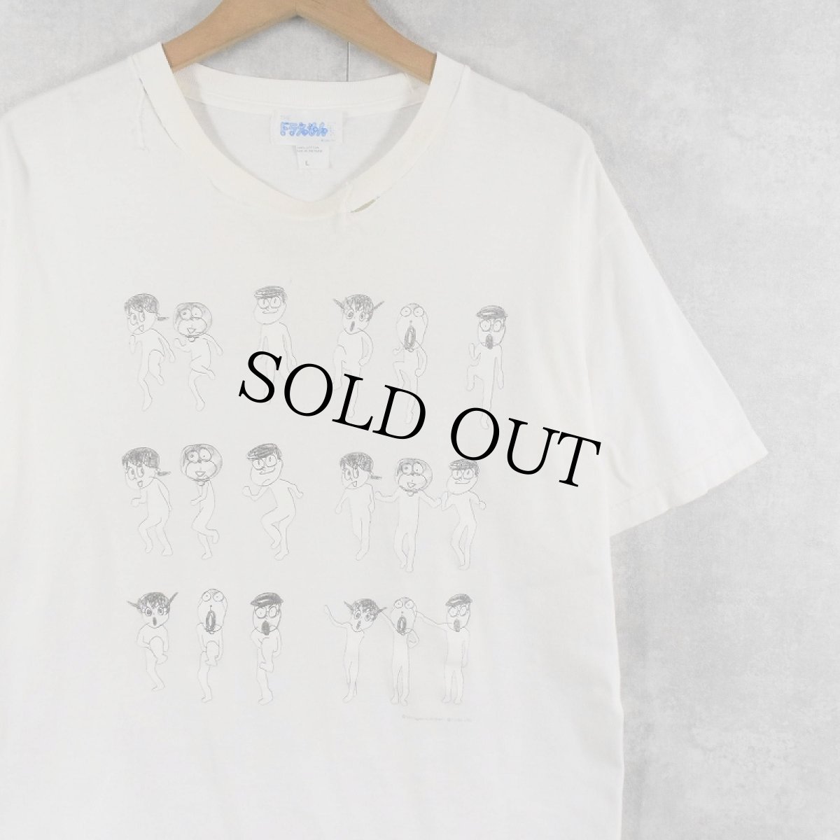 画像1: ドラえもん展 キャラクタープリントTシャツ L (1)