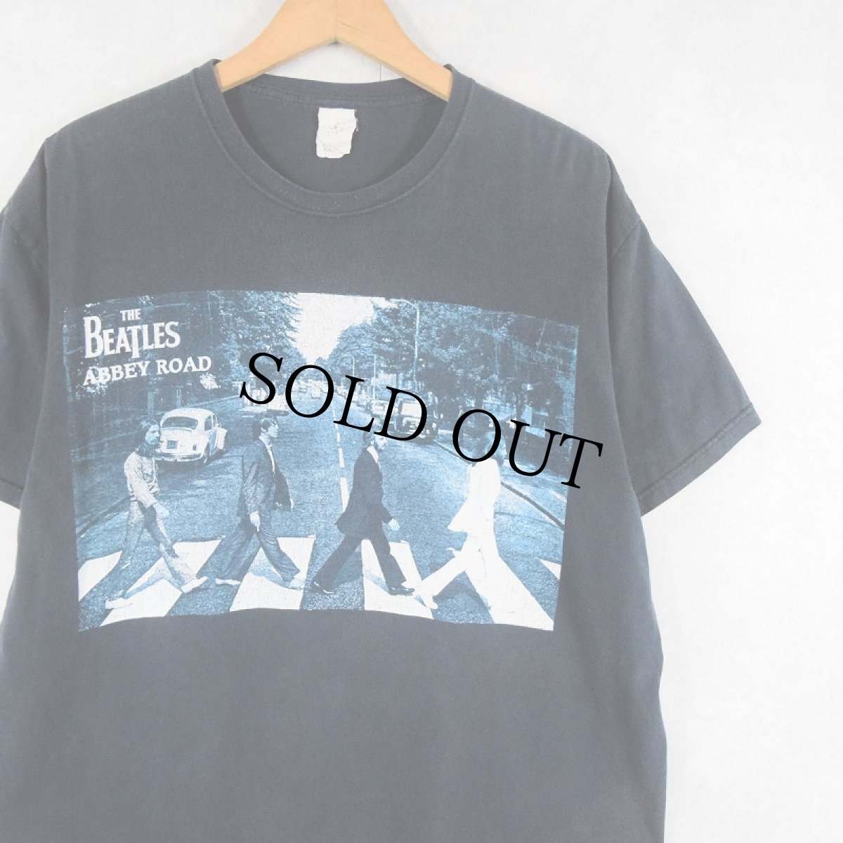 画像1: 90's THE BEATLES "ABBEY ROAD" ロックバンドアルバムTシャツ XL (1)